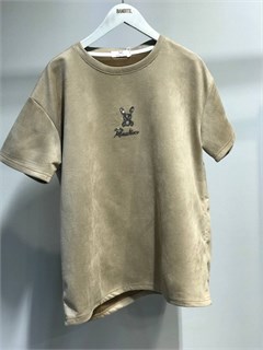 Футболка велюр зайчик (5571) 5571
