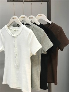 Футболка пуговицы (9370) 9370